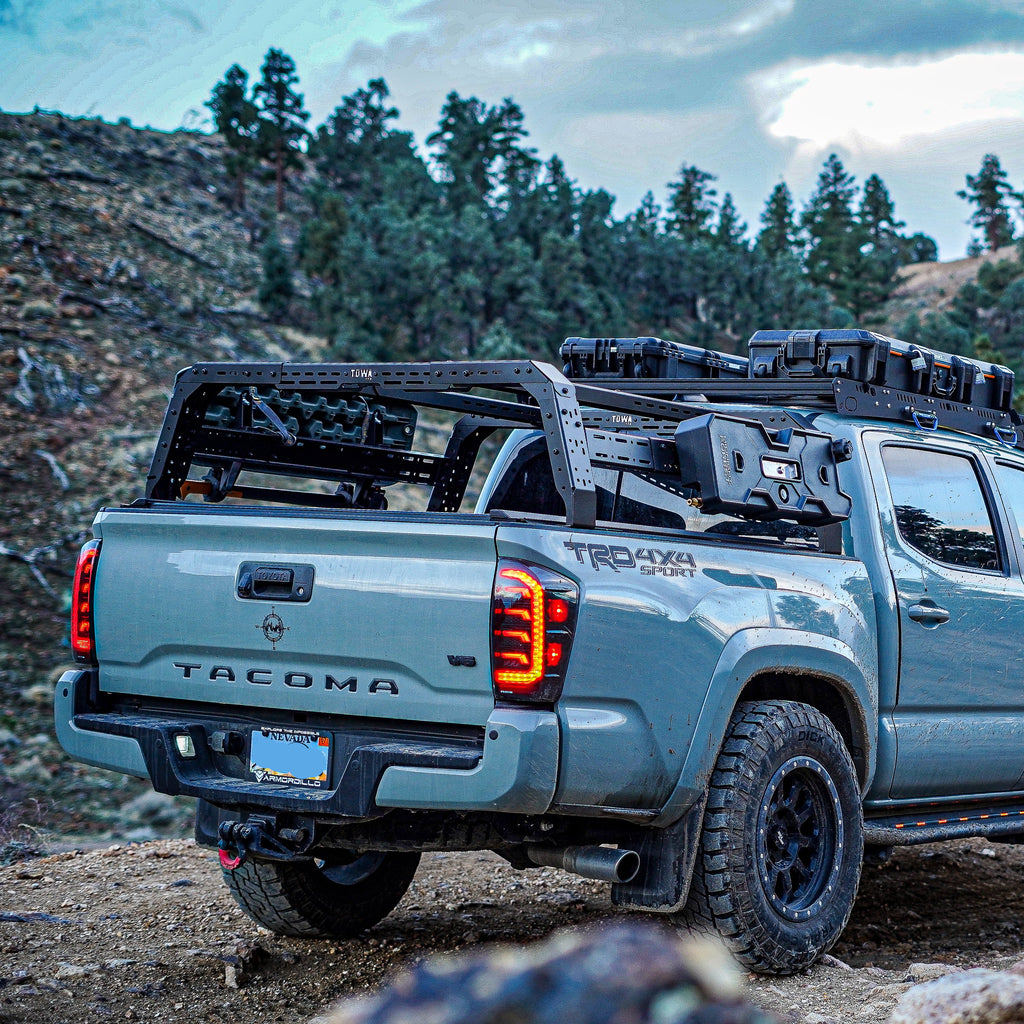 TUWA PRO 4CX Series Shiprock Bed Rack: Height Adjustable & Truck Model-Specific Fitment