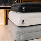 Orthopedic Memory Foam Dog Bed | High-Density Joint Support & Boucle Pet Mattress