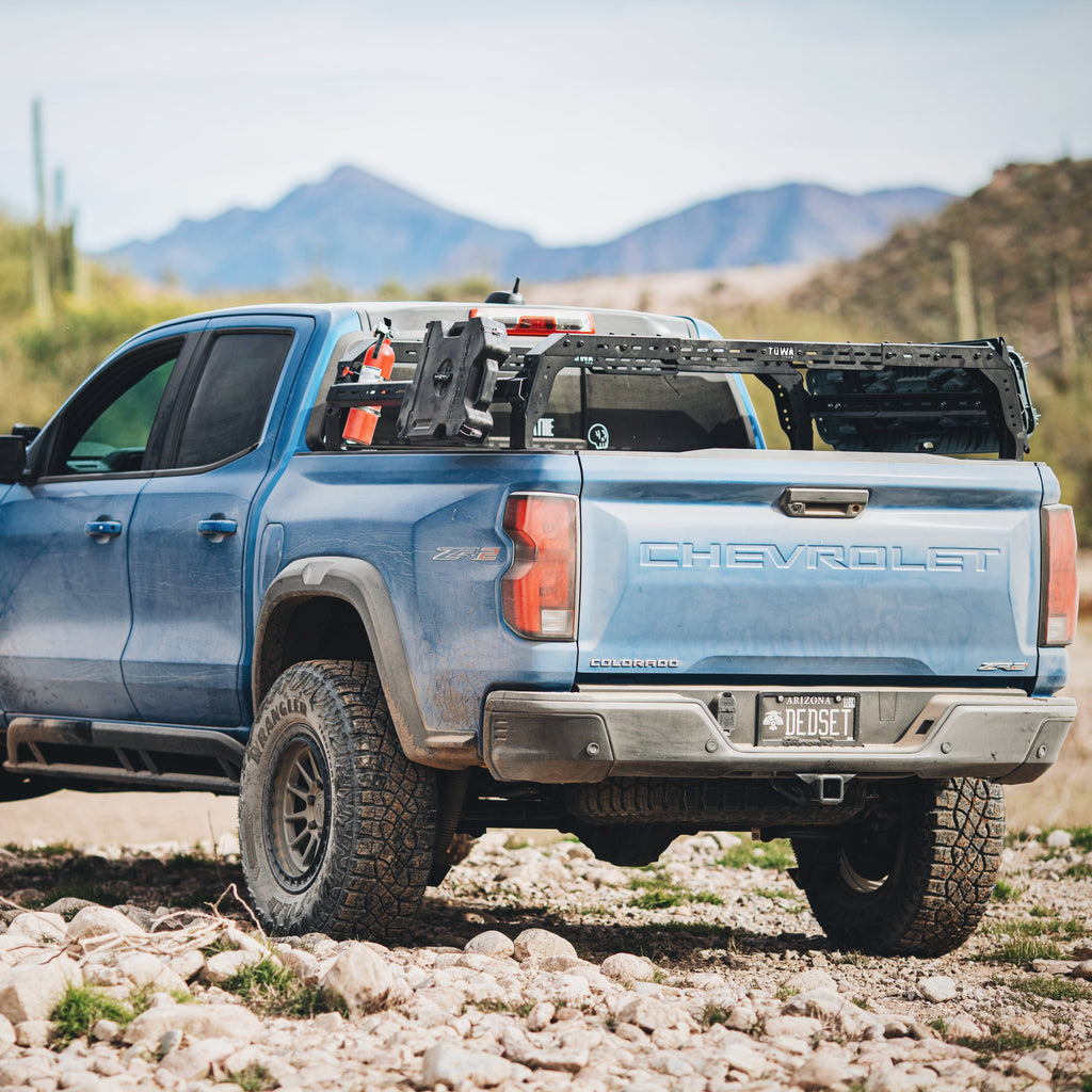 TUWA PRO Shiprock Mid-Height (12.5") Bed Rack: Low Profile & Truck Model-Specific Fitment