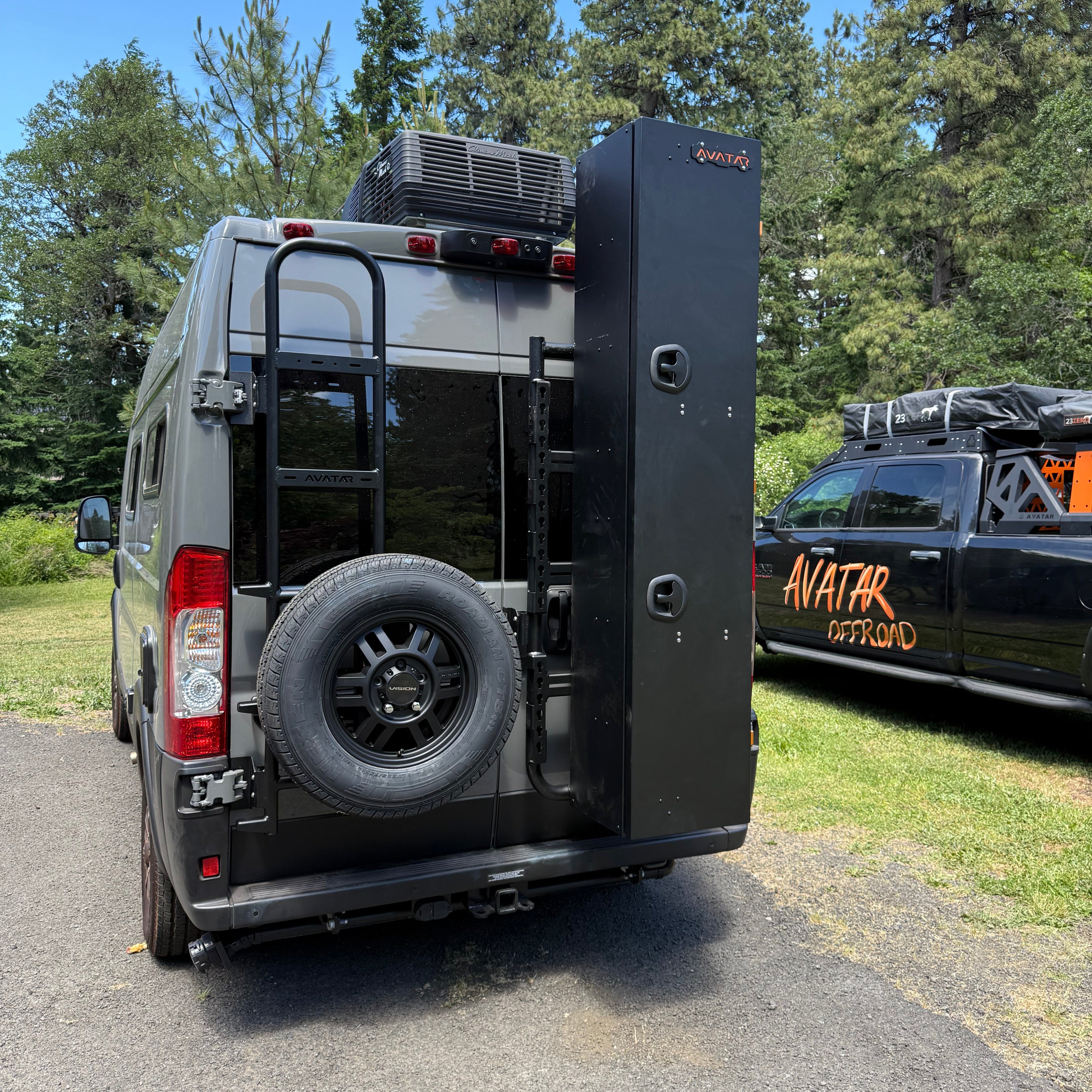 Avatar Offroad Rear Ladder Tire Carrier for Van