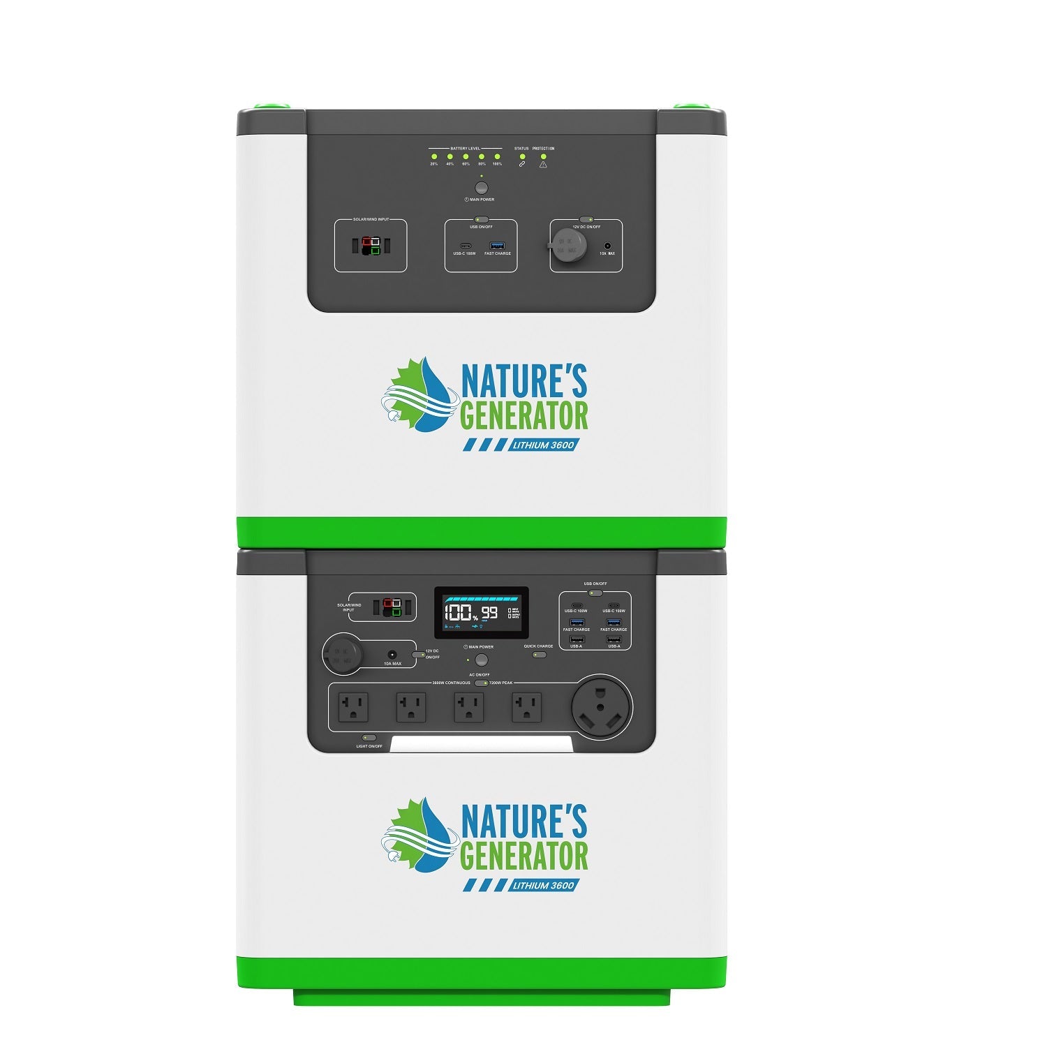 Nature's Generator Lithium 3600 Power Station | 3600W Portable Lithium Battery Backup