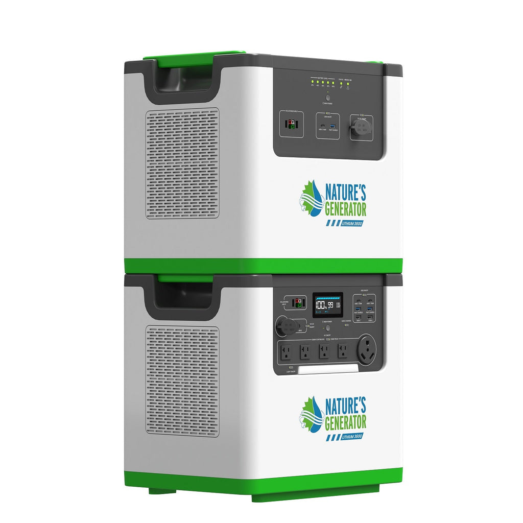 Nature's Generator Lithium 3600 Solar Generator | Portable Solar Power Kit with 3600W Output