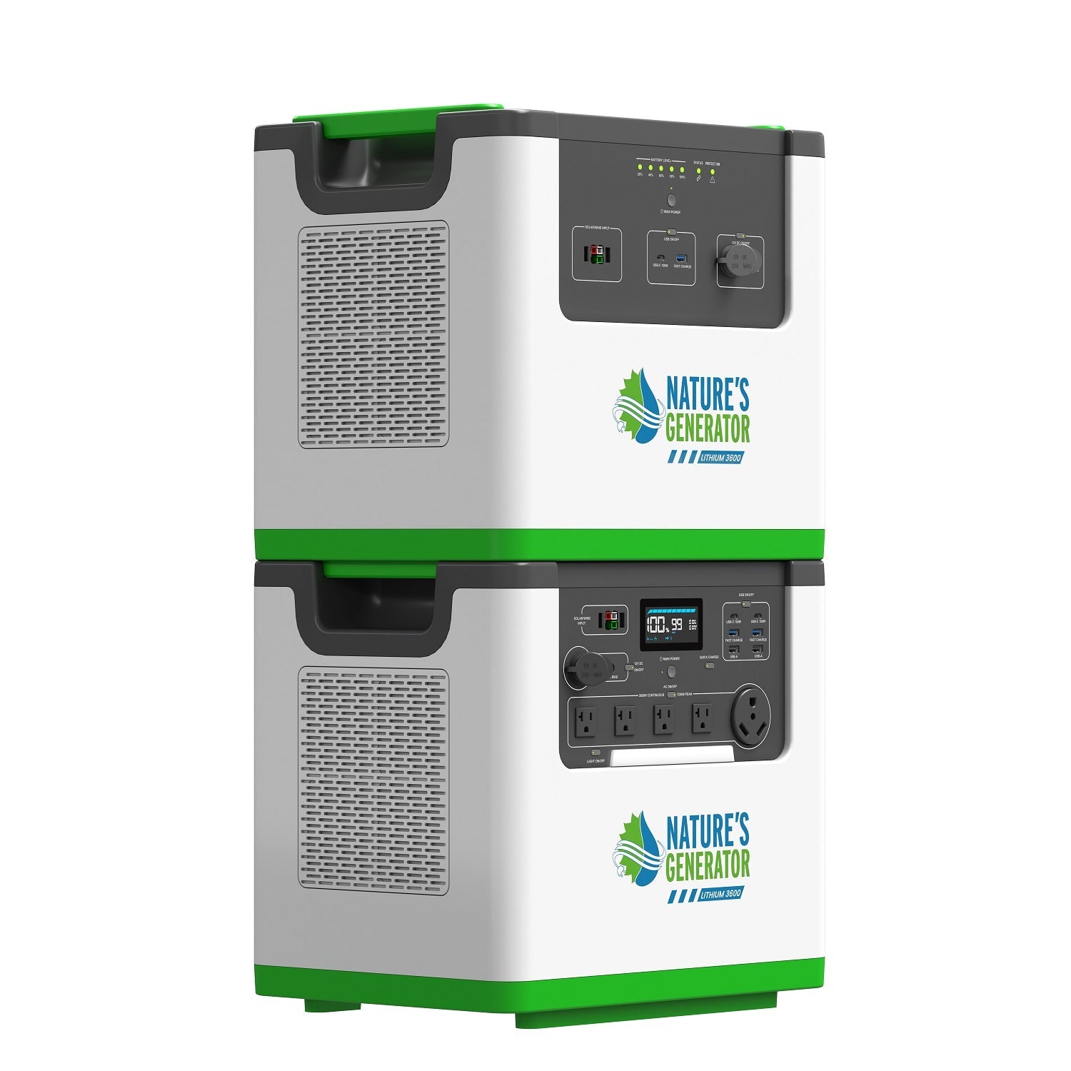 Nature's Generator Lithium 3600 Solar Generator | Portable Solar Power Kit with 3600W Output