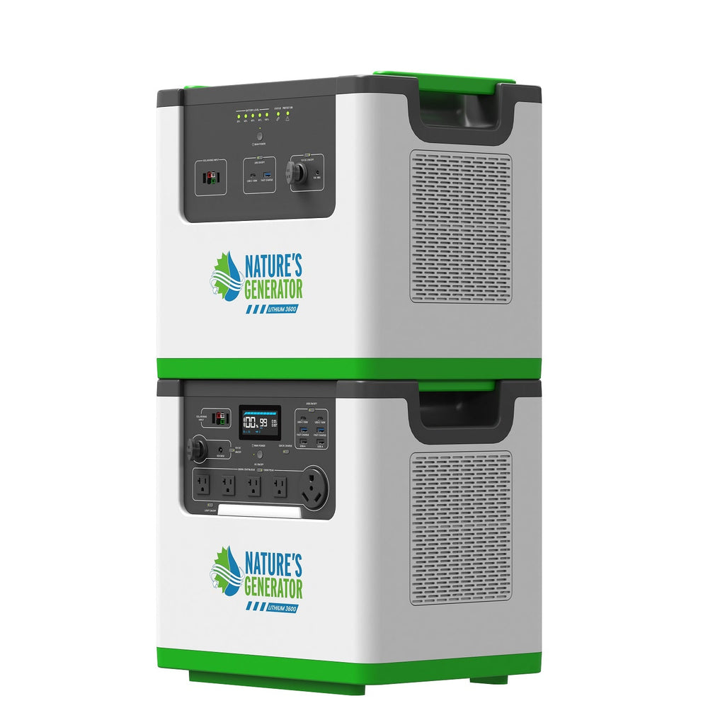 Nature's Generator Lithium 3600 Power Station | 3600W Portable Lithium Battery Backup
