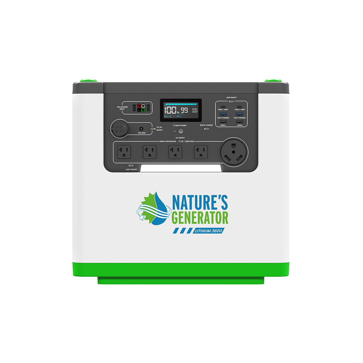 Nature's Generator Lithium 3600 Power Station | 3600W Portable Lithium Battery Backup