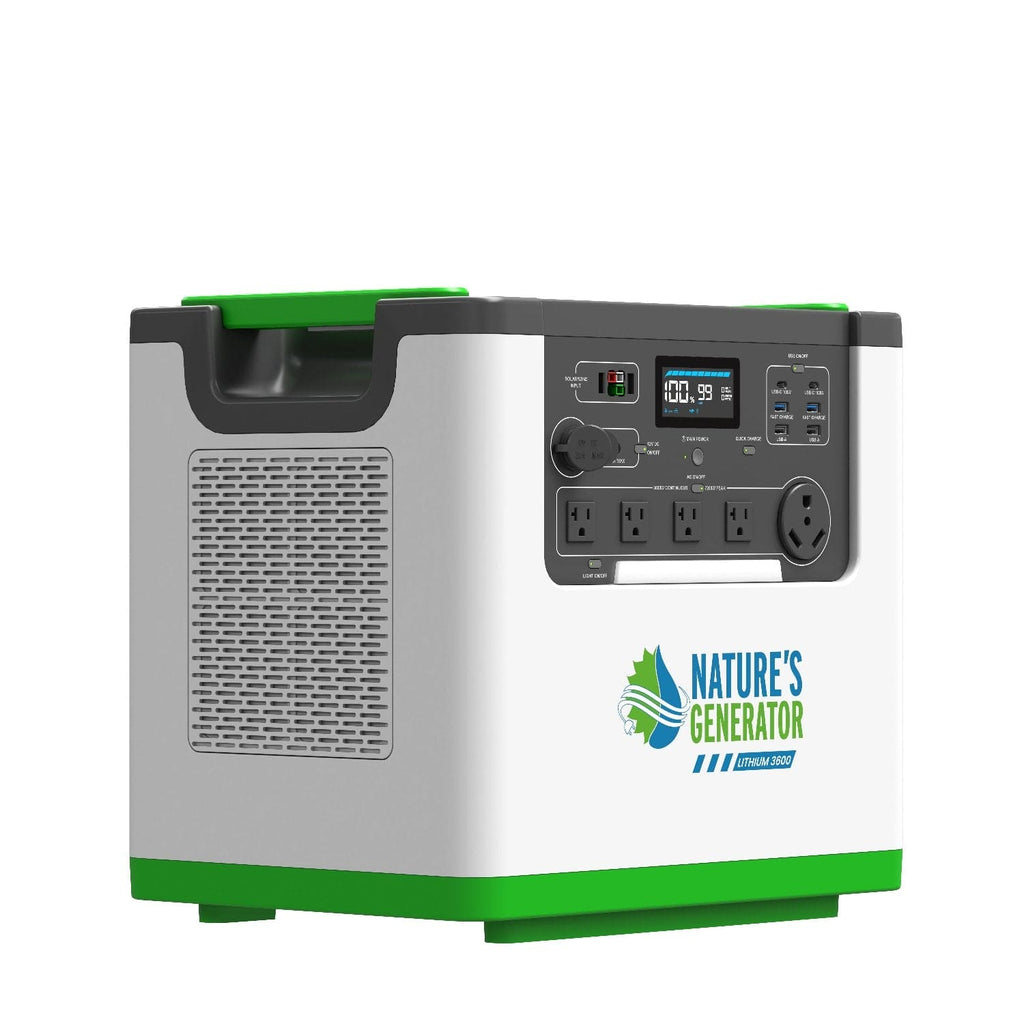 Nature's Generator Lithium 3600 Solar Generator | Portable Solar Power Kit with 3600W Output