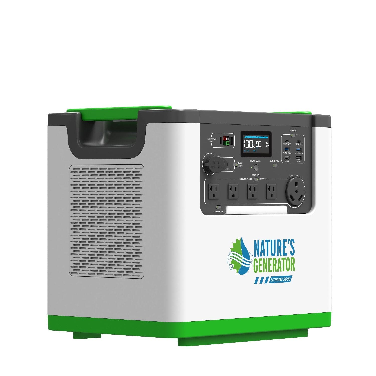 Nature's Generator Lithium 3600 Solar Generator | Portable Solar Power Kit with 3600W Output