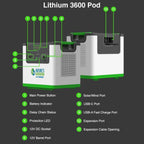 Nature's Generator Lithium 3600 Power Station | 3600W Portable Lithium Battery Backup
