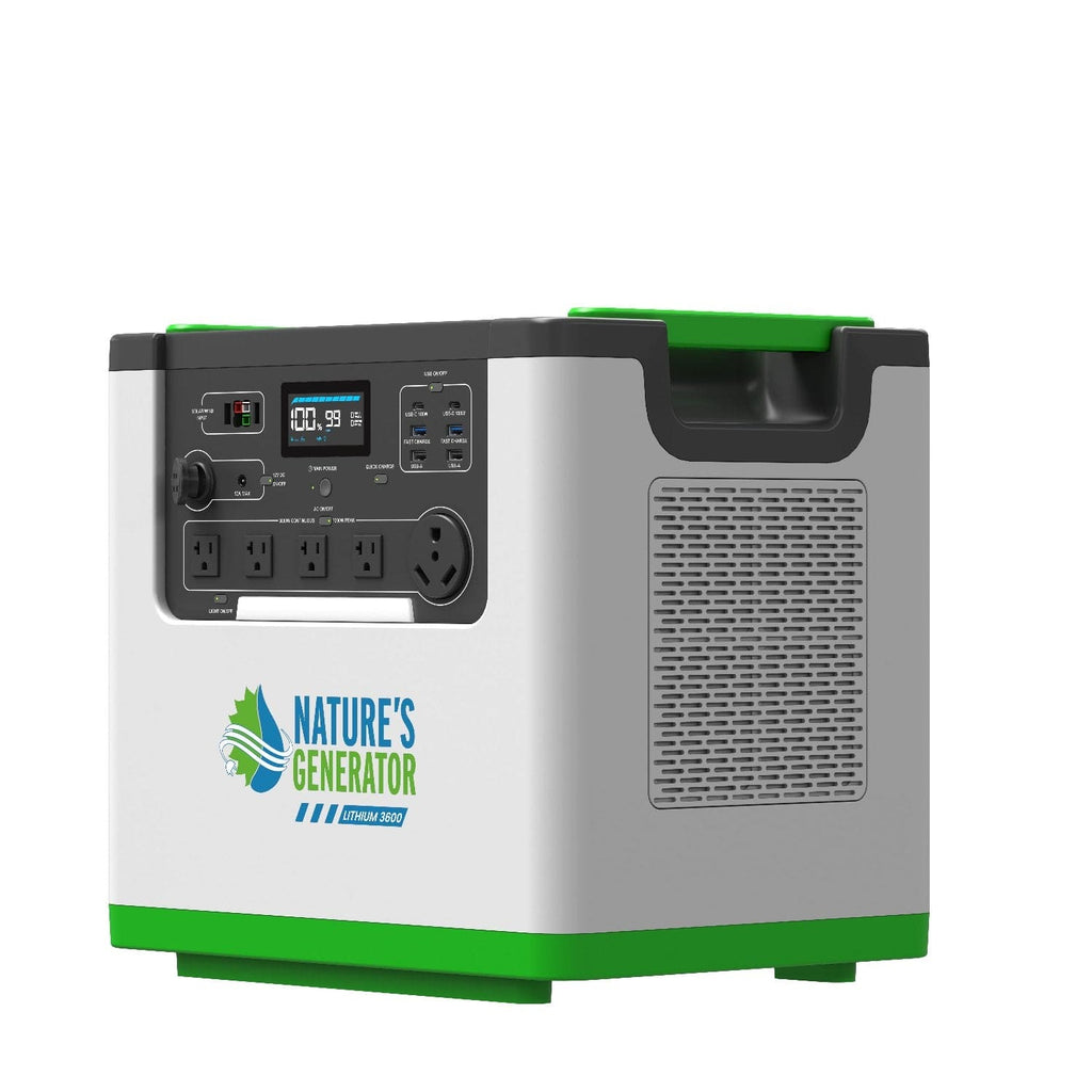 Nature's Generator Lithium 3600 Power Station | 3600W Portable Lithium Battery Backup
