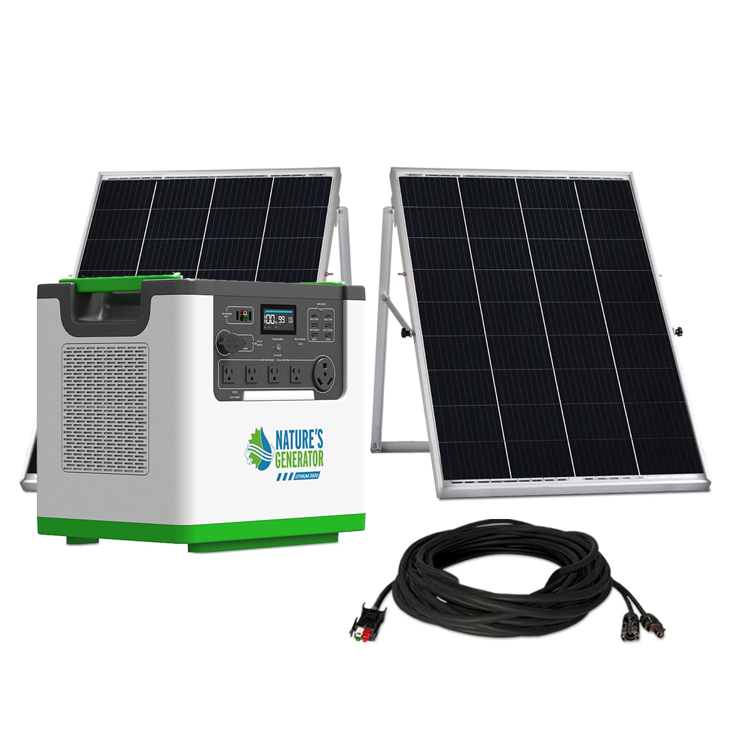 Nature's Generator Lithium 3600 Solar Generator | Portable Solar Power Kit with 3600W Output