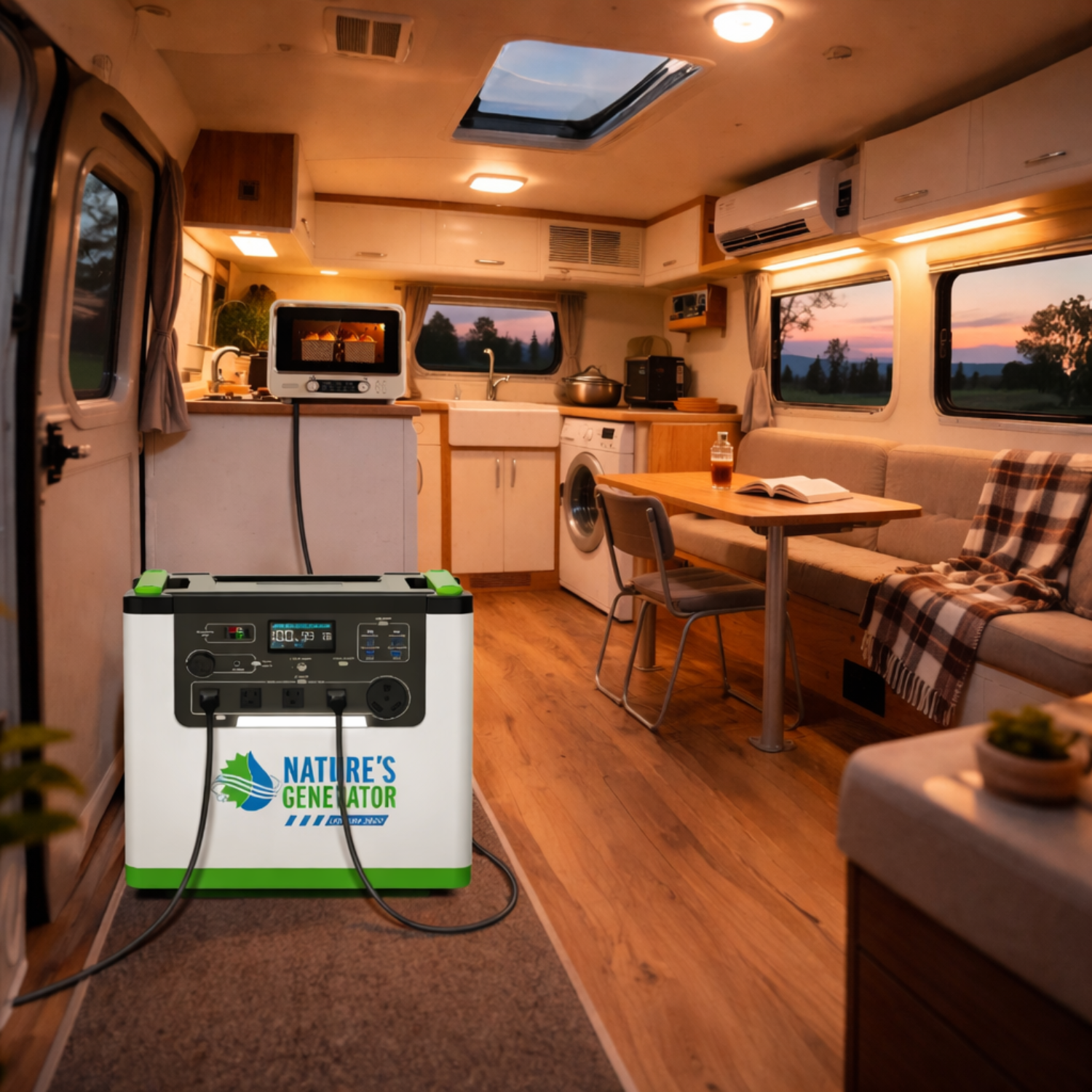 Nature's Generator Lithium 3600 Solar Generator | Portable Solar Power Kit with 3600W Output