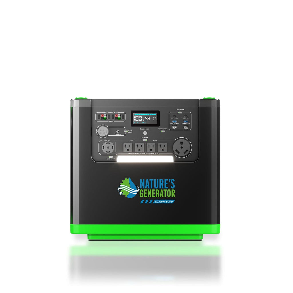 Nature's Generator Lithium 6000 with Solar Panel