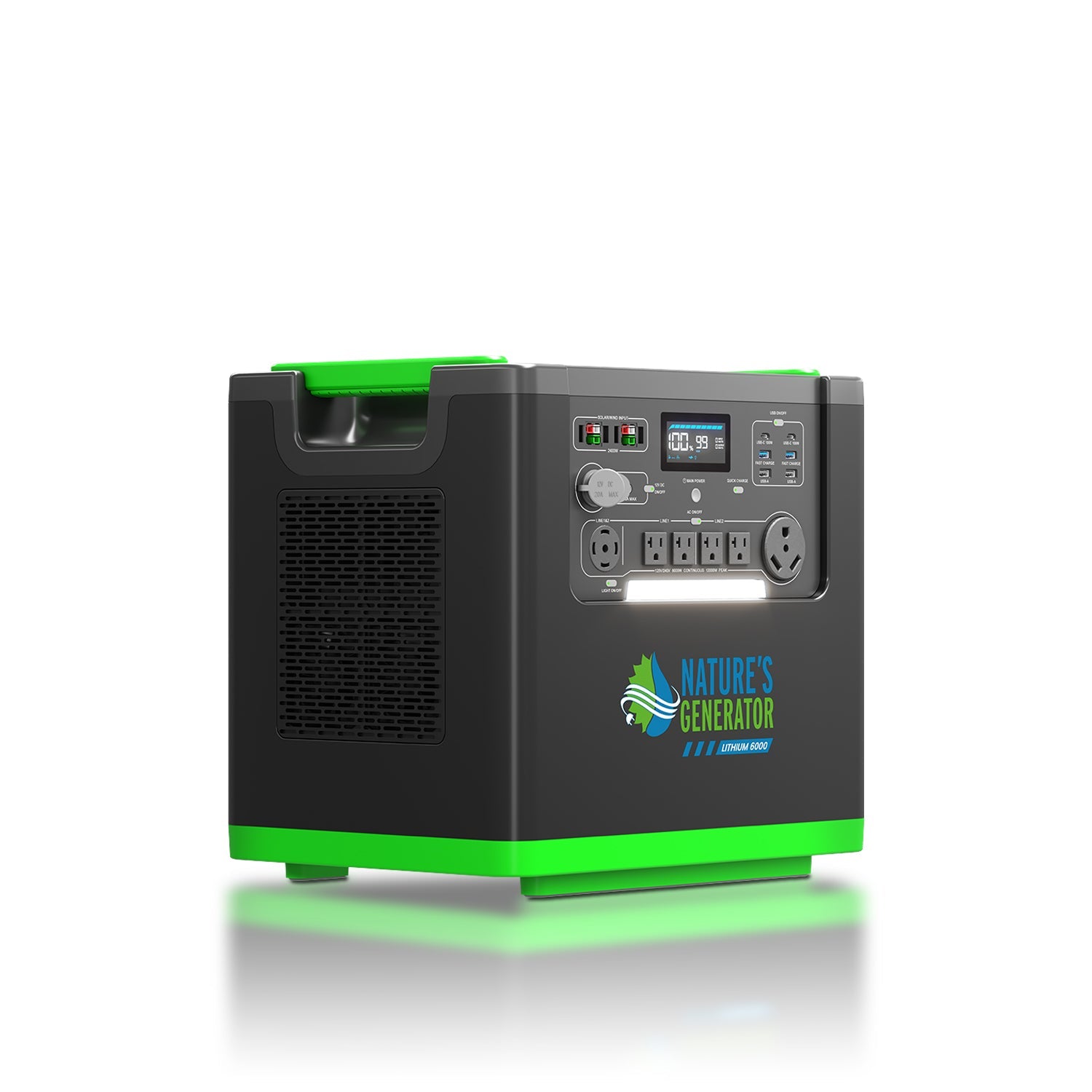 Nature's Generator Lithium 6000 with Solar Panel