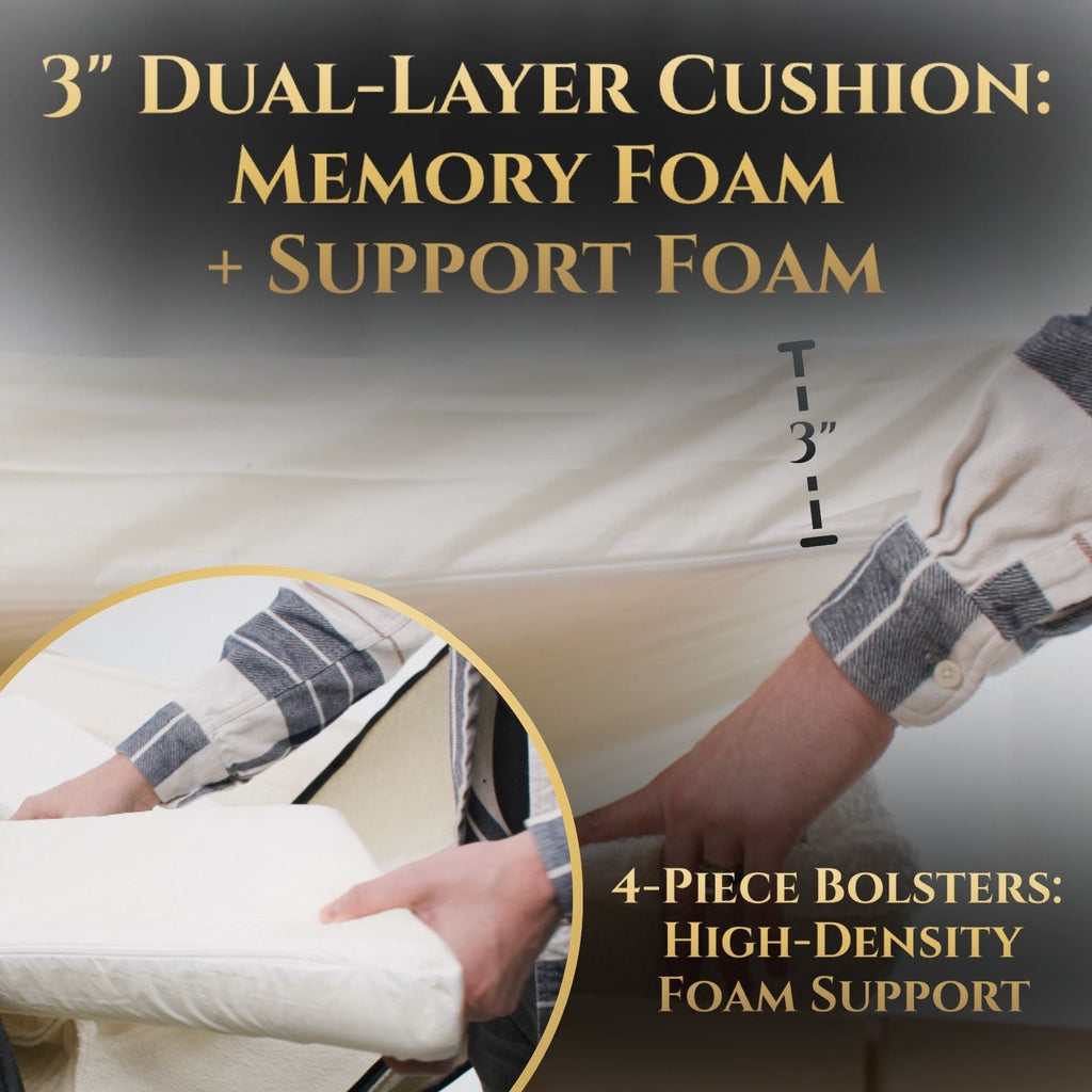 Orthopedic Memory Foam Dog Bed | High-Density Joint Support & Boucle Pet Mattress