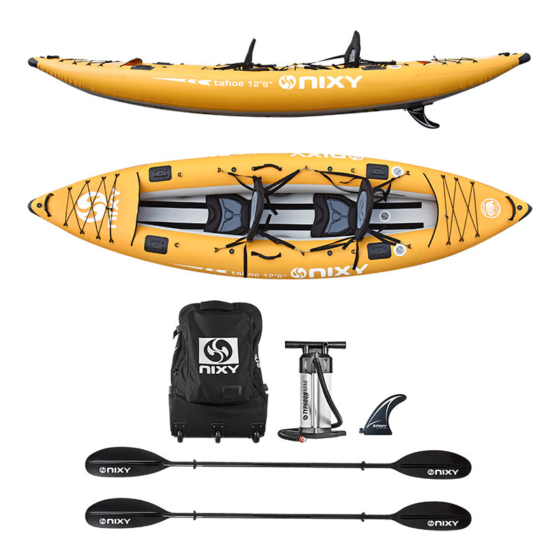 NIXY Tahoe Inflatable Kayak | High-Performance Touring Kayak with Pump & Bag