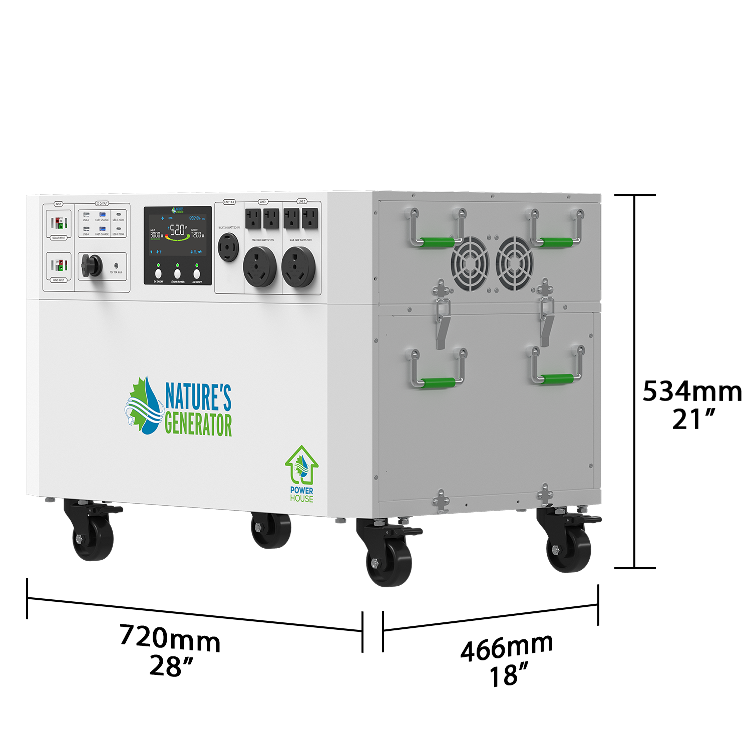 Nature's Generator Powerhouse V2 Whole Home Generator | 120V/240V Backup Power System