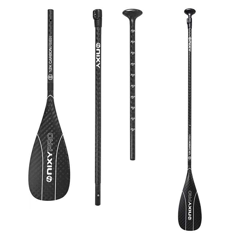 NIXY 12K Carbon Fiber SUP Paddle | 3-Piece Adjustable Professional Performance Paddle