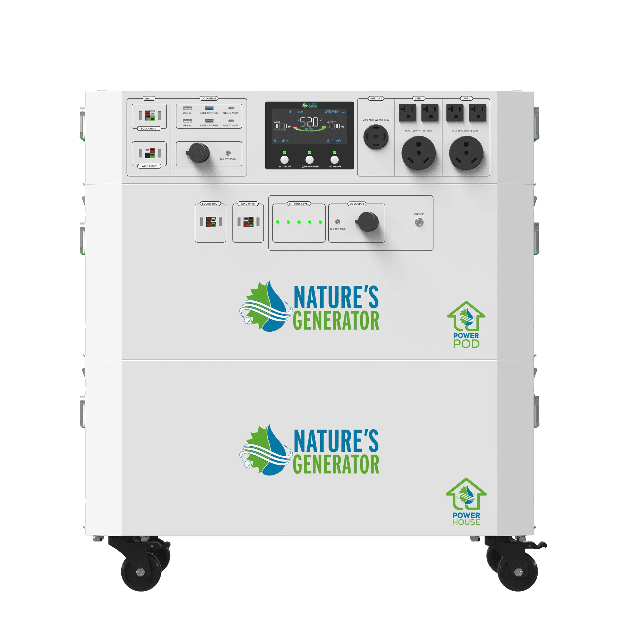 Nature's Generator Powerhouse V2 Whole Home Generator | 120V/240V Backup Power System