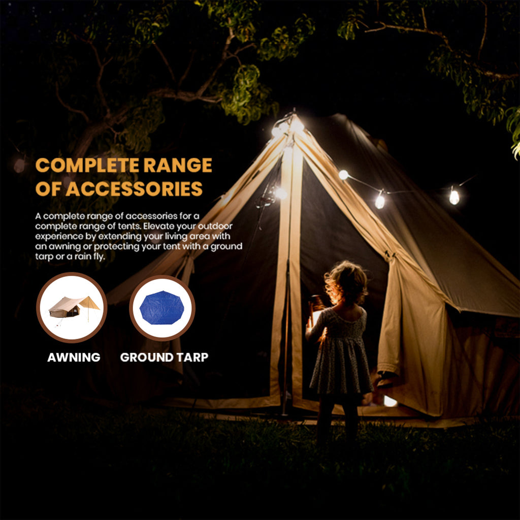 White Duck 16' Regatta Bell Tent | 4-Season Luxury Cotton Canvas Glamping Tent