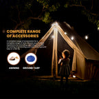 White Duck 16' Regatta Bell Tent | 4-Season Luxury Cotton Canvas Glamping Tent