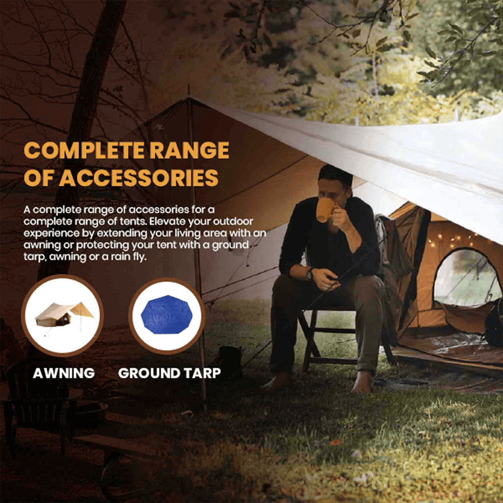 White Duck 20' Regatta Bell Tent | 4-Season Luxury Cotton Canvas Glamping Tent