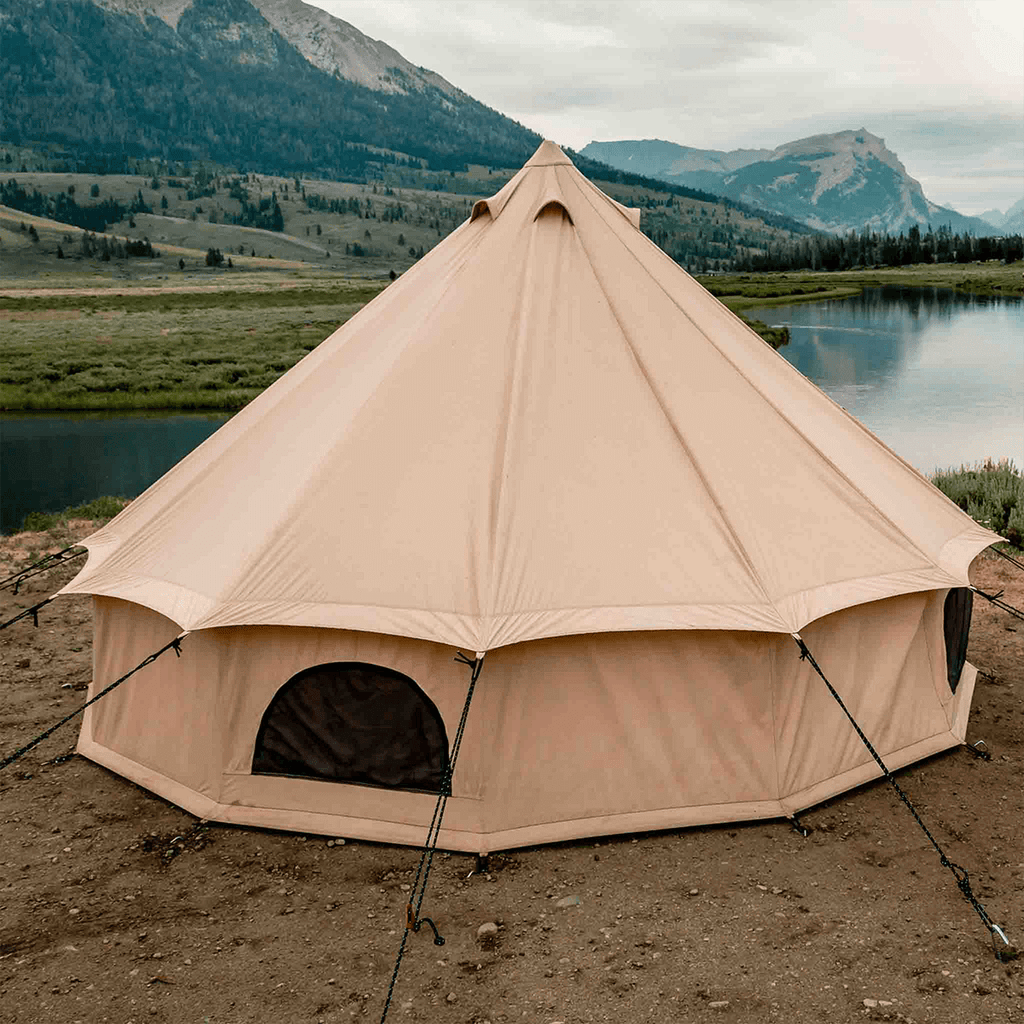 White Duck 20' Regatta Bell Tent | 4-Season Luxury Cotton Canvas Glamping Tent