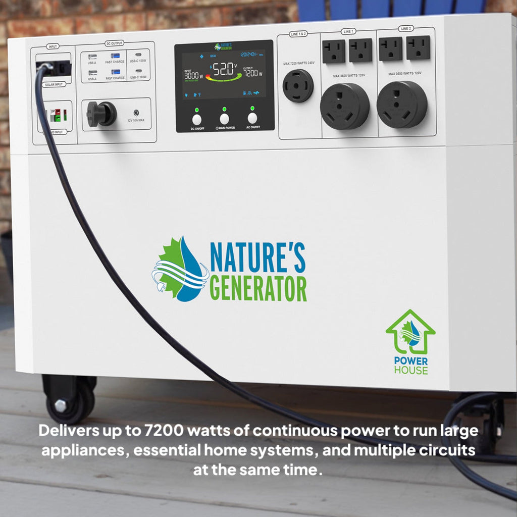 Nature's Generator Powerhouse V2 Whole Home Generator | 120V/240V Backup Power System