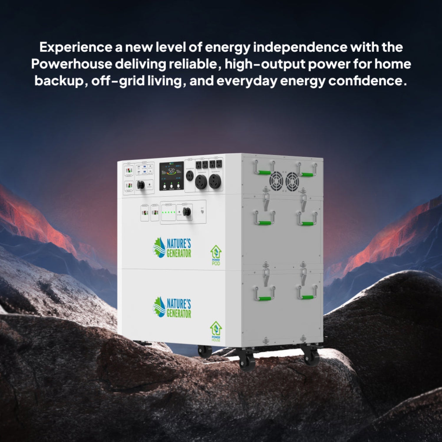 Nature's Generator Powerhouse V2 Whole Home Generator | 120V/240V Backup Power System