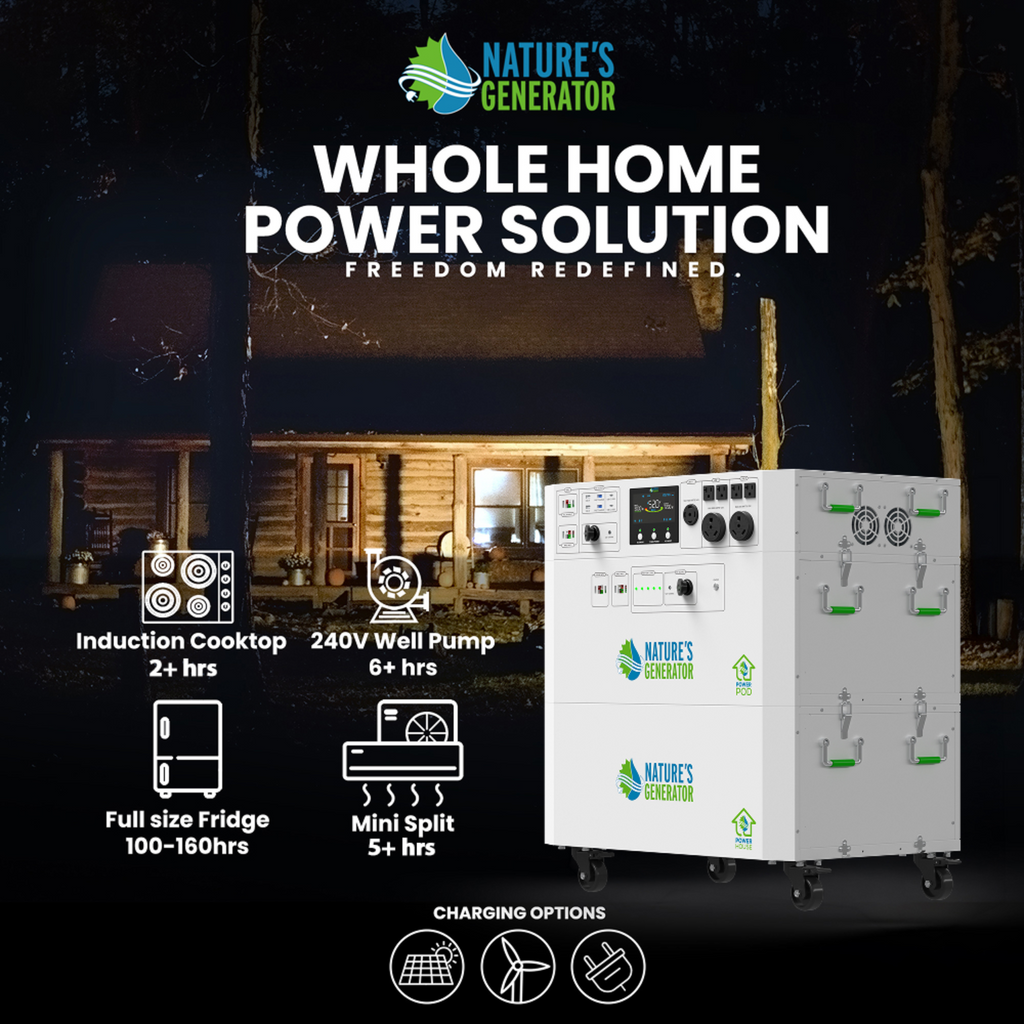 Nature's Generator Powerhouse V2 Whole Home Generator | 120V/240V Backup Power System