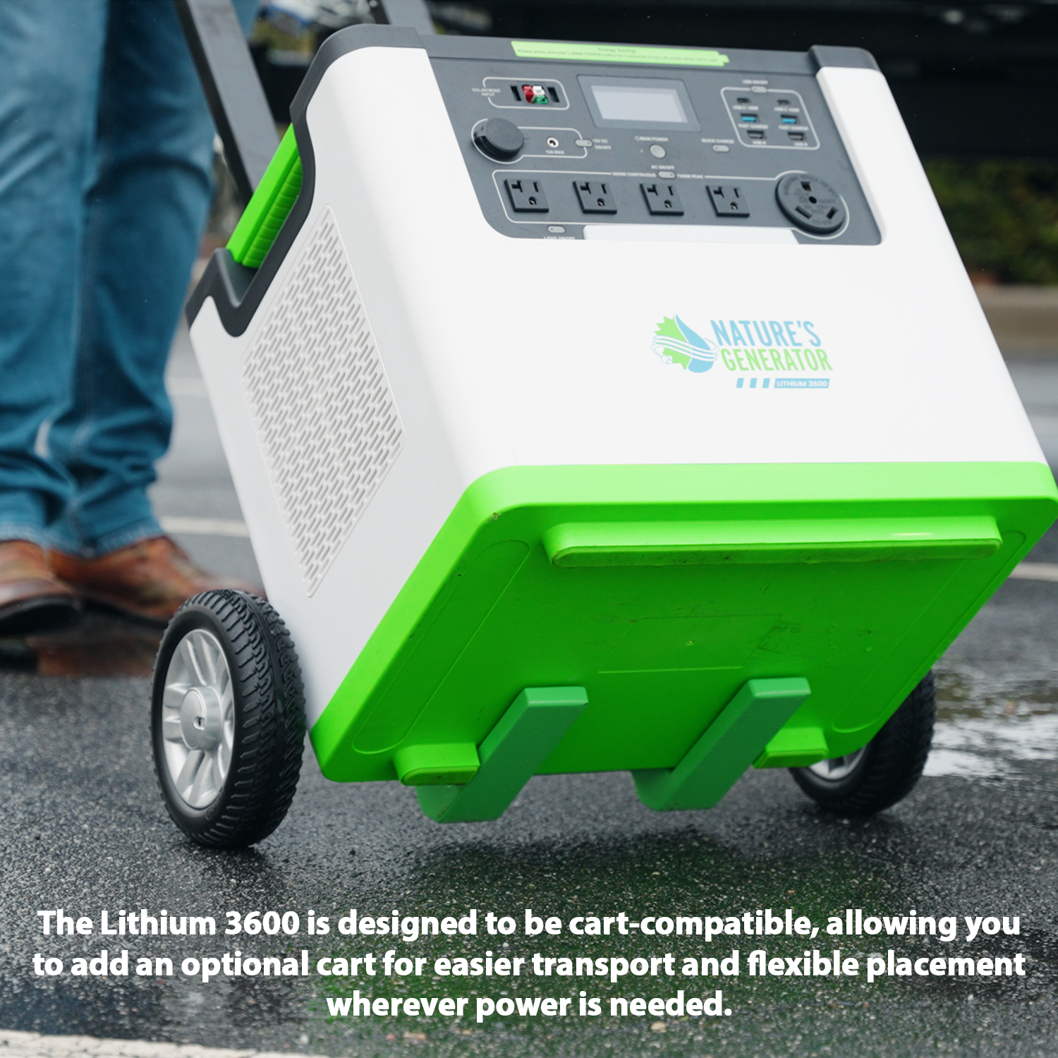 Nature's Generator Lithium 3600 Power Station | 3600W Portable Lithium Battery Backup