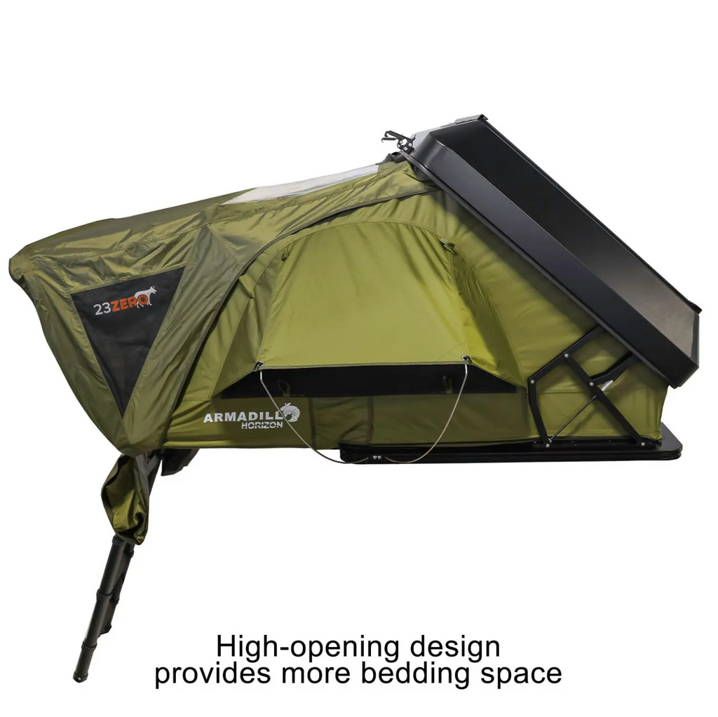 23Zero Armadillo Horizon 3 Premium Hardshell Rooftop Tent | 3-Person Left Side-Open Overland Tent