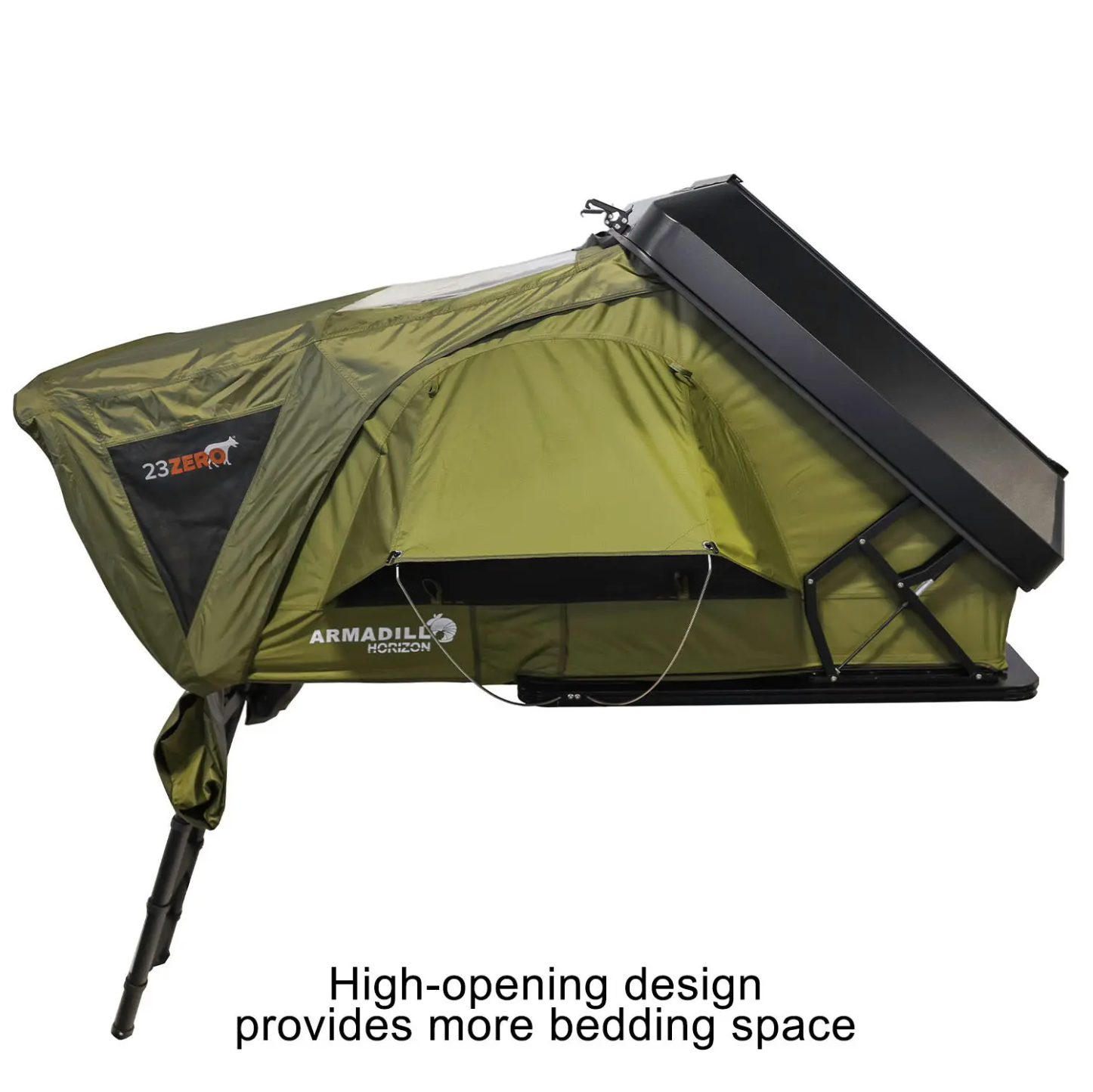 23Zero Armadillo Horizon 3 Premium Hardshell Rooftop Tent | 3-Person Left Side-Open Overland Tent