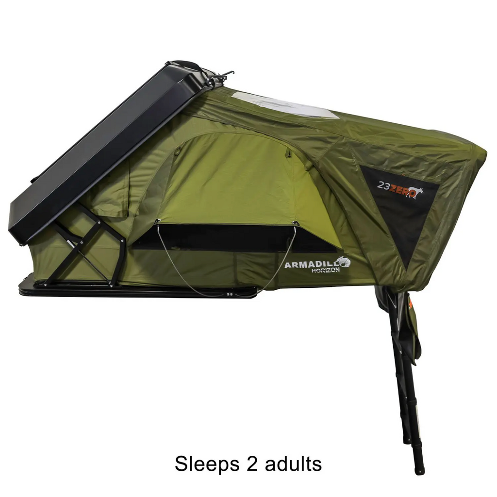 23Zero Armadillo Horizon 3 Premium Hardshell Rooftop Tent | 3-Person Left Side-Open Overland Tent