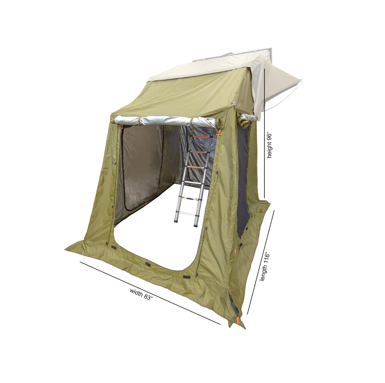 23Zero Armadillo Horizon 2 Premium Hardshell Rooftop Tent | 2-Person Left-Side Opening Hardshell Tent