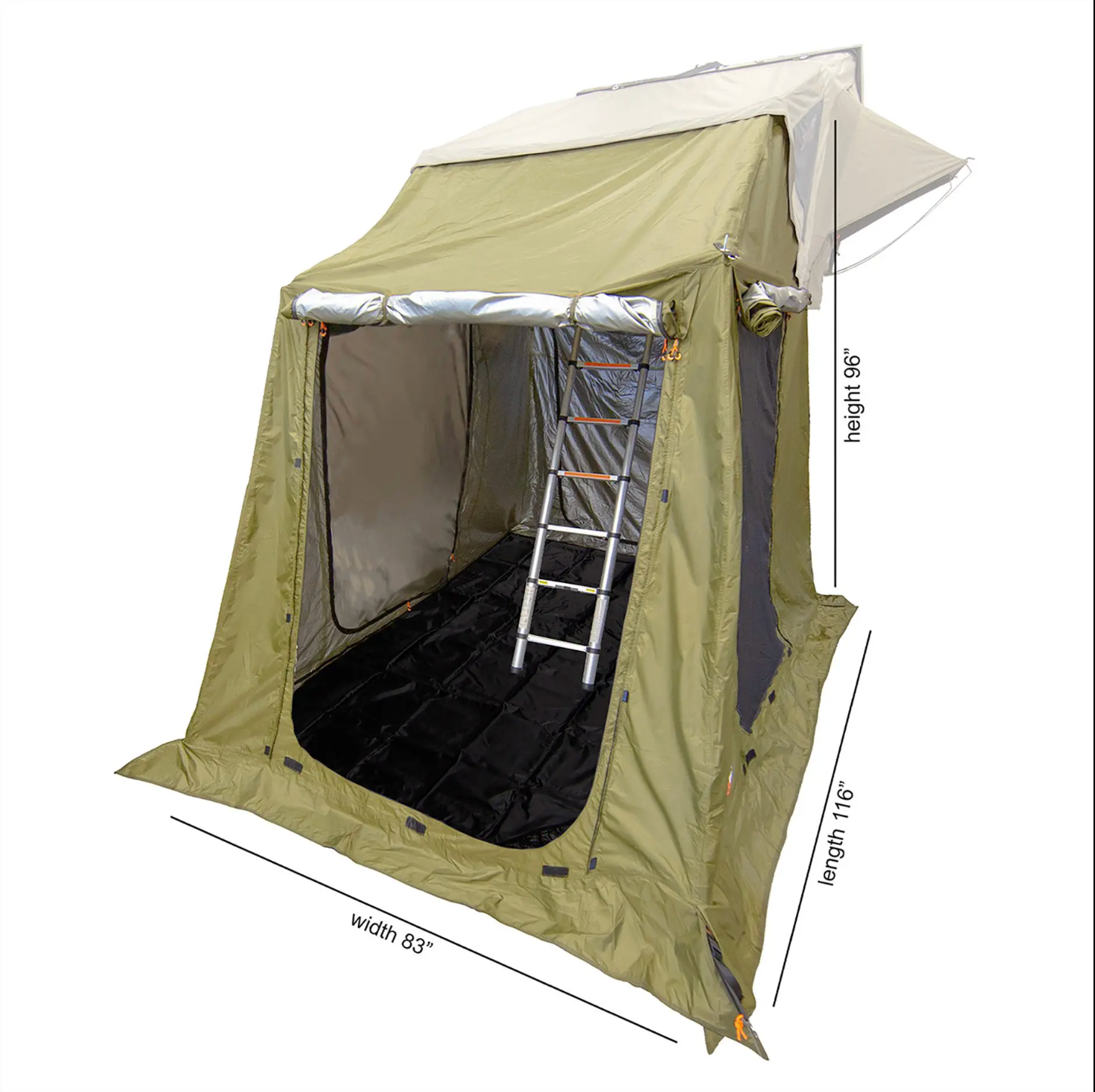 23Zero Armadillo Horizon 2 Premium Hardshell Rooftop Tent | 2-Person Left-Side Opening Hardshell Tent