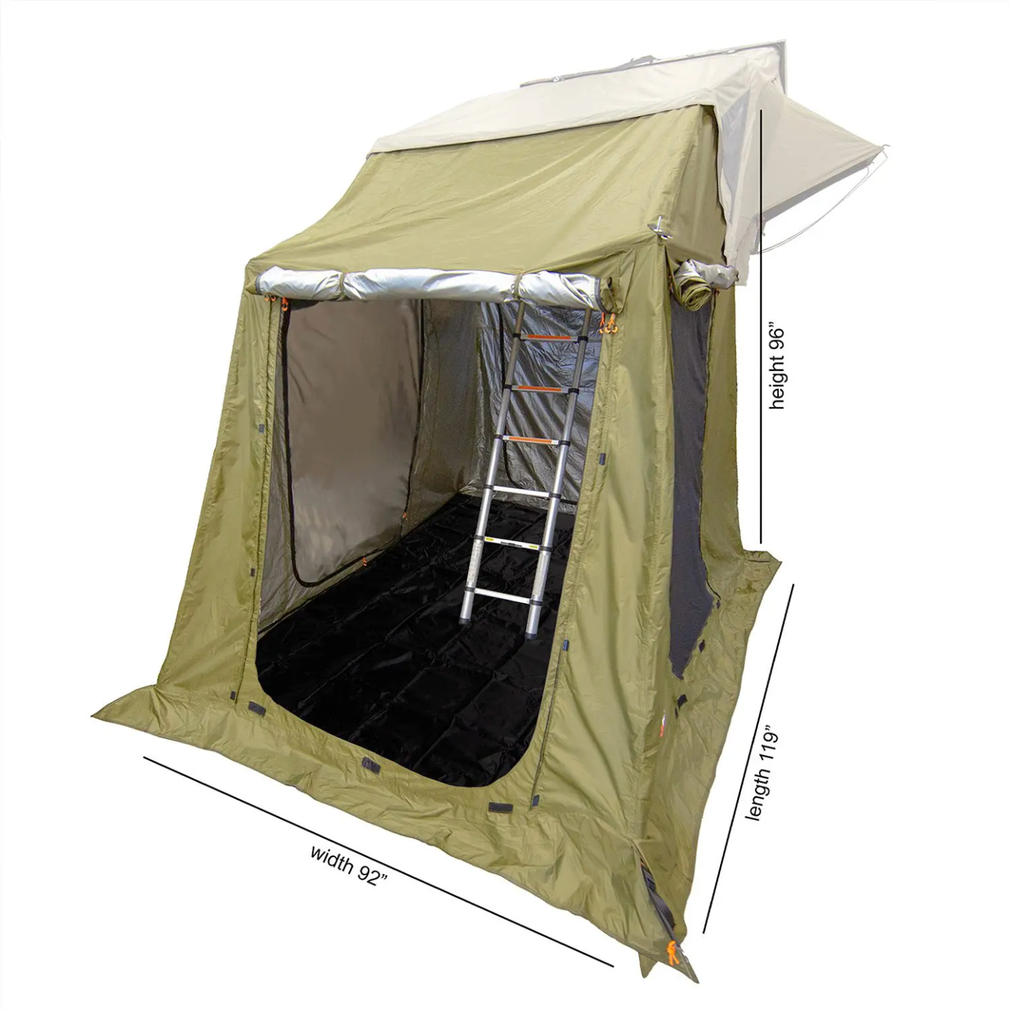 23Zero Armadillo Horizon 3 Premium Hardshell Rooftop Tent | 3-Person Left Side-Open Overland Tent