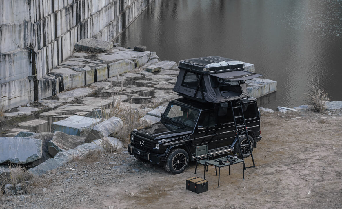 Wild Land Sky Rover Rooftop Tent | Hard Shell Electric Lifting Rooftop Tent for Camping