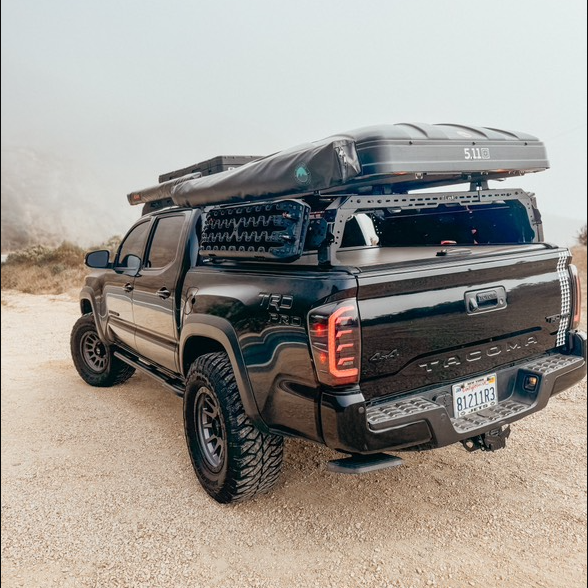 TUWA PRO Shiprock Mid-Height (12.5") Bed Rack: Low Profile & Truck Model-Specific Fitment