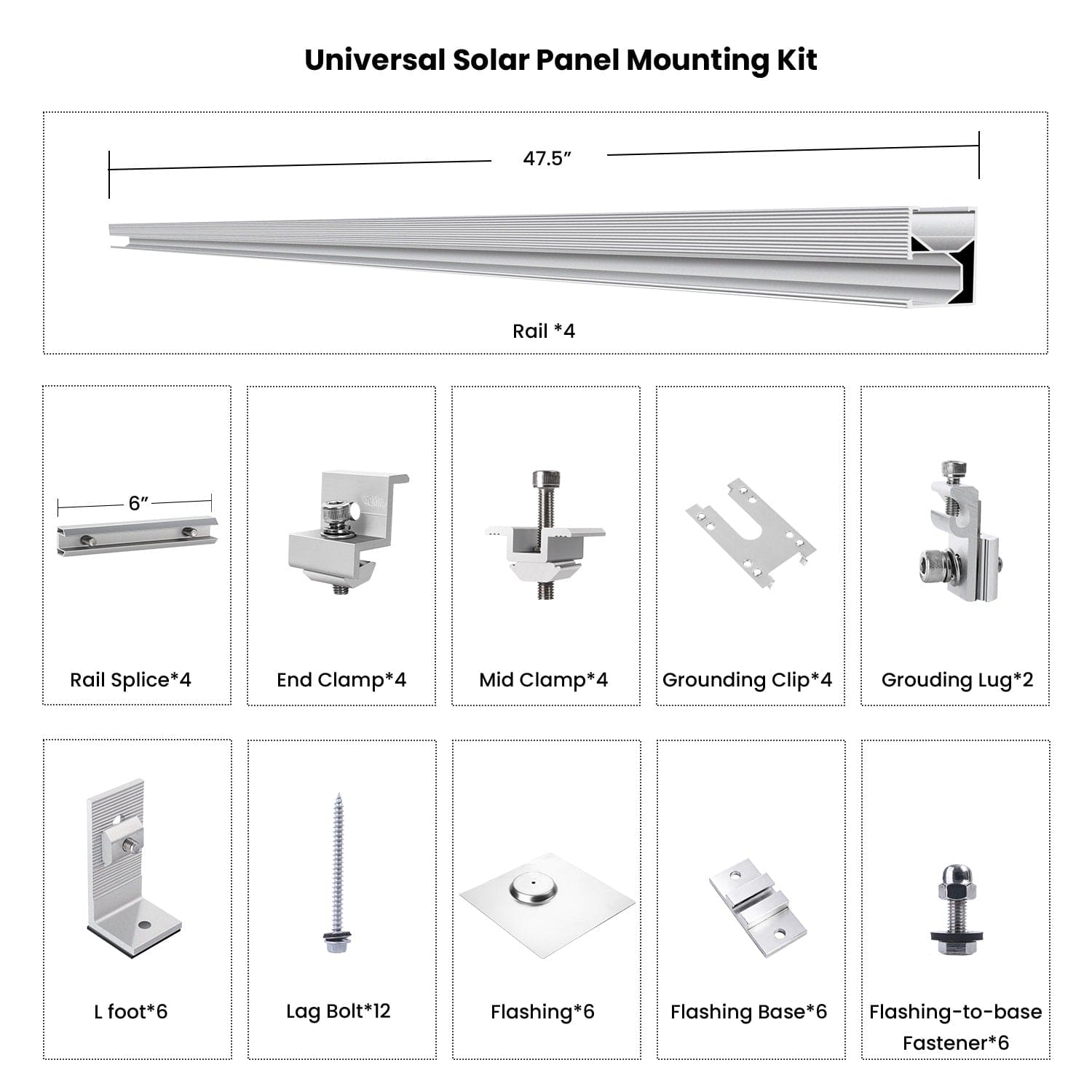 Nature's Generator Universal Solar Panel Mount | Adjustable Tilt Mount for Solar Panels