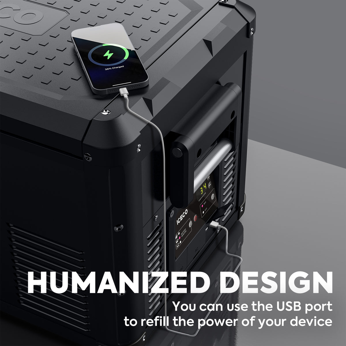 ICECO Heavy-Duty 12V Fridge Freezer 60L | Single Zone Steel Series