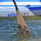 NIXY 3-Piece SUP Adjustable Pro Paddle | 100% Carbon Fiber with Bamboo Veneer Blade