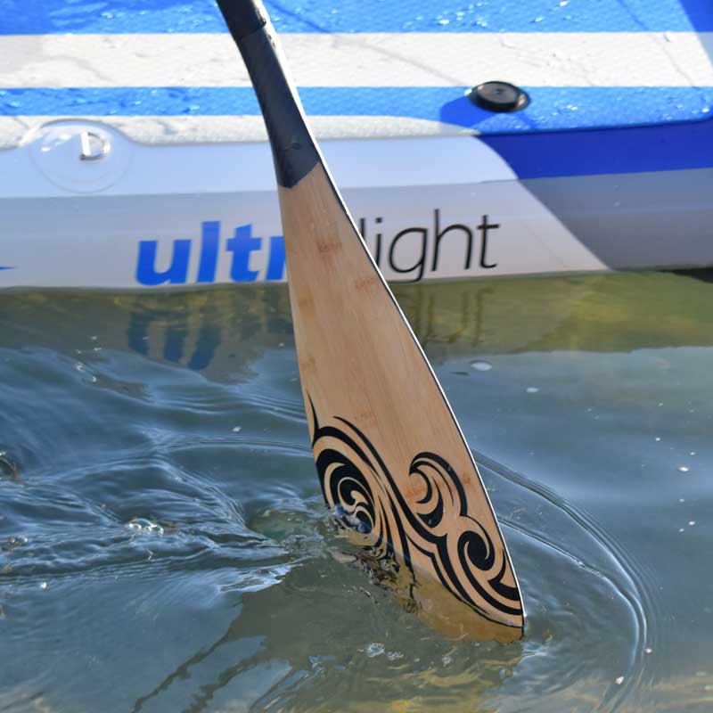 NIXY 3-Piece SUP Adjustable Pro Paddle | 100% Carbon Fiber with Bamboo Veneer Blade