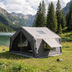 Coody 10.0 Inflatable Tent Gray | Mid-Size Quick Setup 4-Season Inflatable Glamping Tent