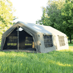 Coody Familia Airtent 17.2 + Wood Stove Kit | Forest Green Air Tent with Caminus Stove