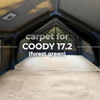 Coody Carpet for Familia AirTent 17.2 / 17.2 Pro Forest Green | Tailored Soft Floor Mat