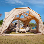 Coody Hub Inflatable Tent Pro Beige | 4-Season Professional Grade Inflatable Air Tent