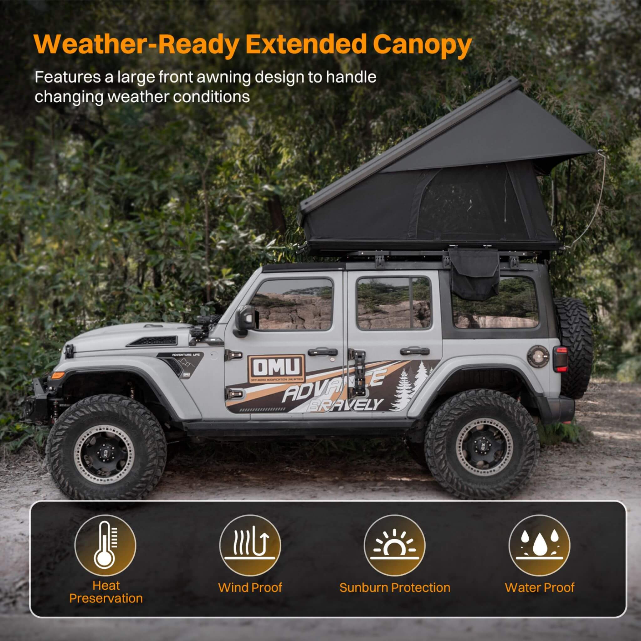The Trailora Alpine Hardshell Rooftop Tent | 4-Season Slim Profile Overland Tent