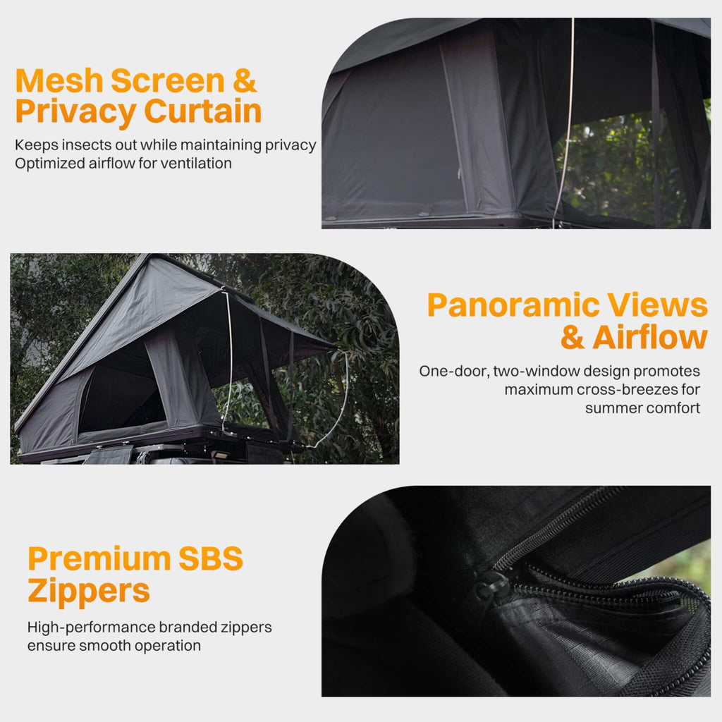 The Trailora Alpine Hardshell Rooftop Tent | 4-Season Slim Profile Overland Tent