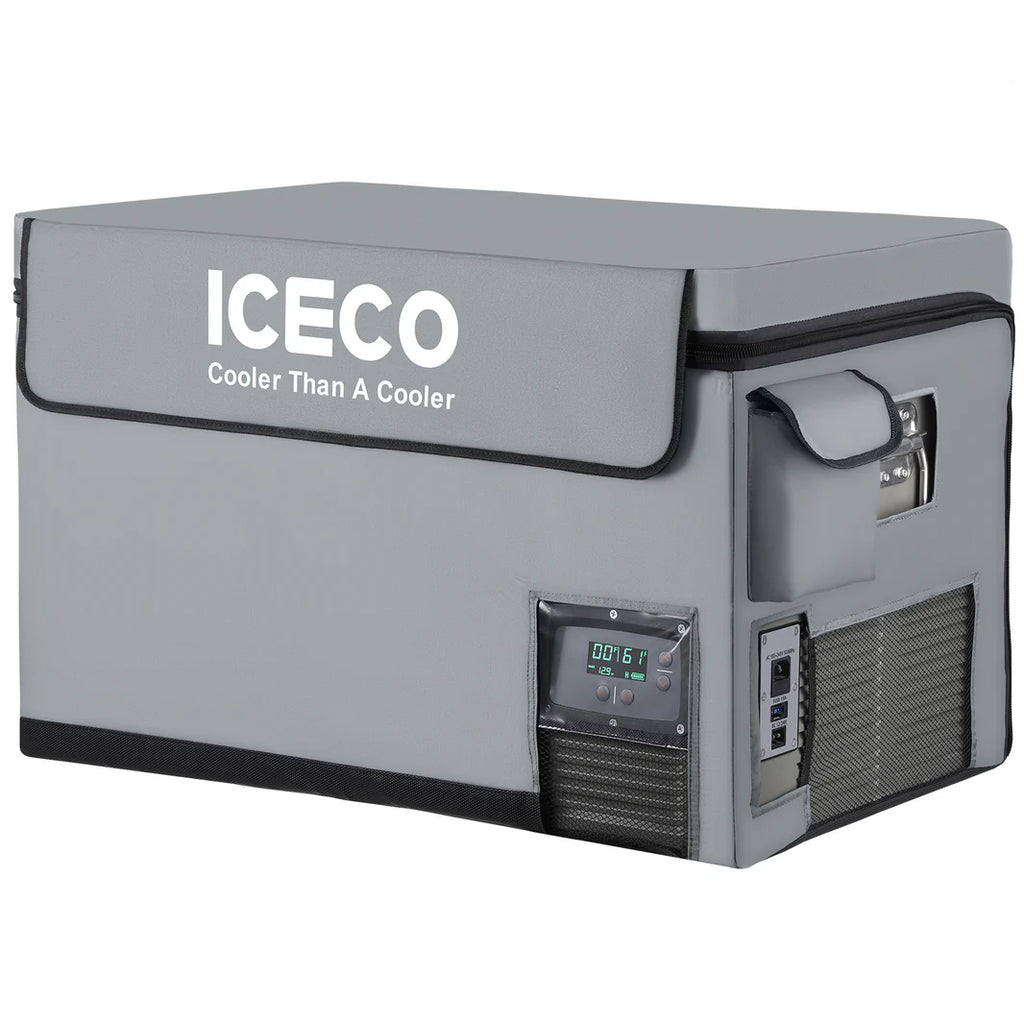 ICECO VL65 Metal 12V Fridge Freezer 65L with Cover | Dual Zone Portable Refrigerator Freezer