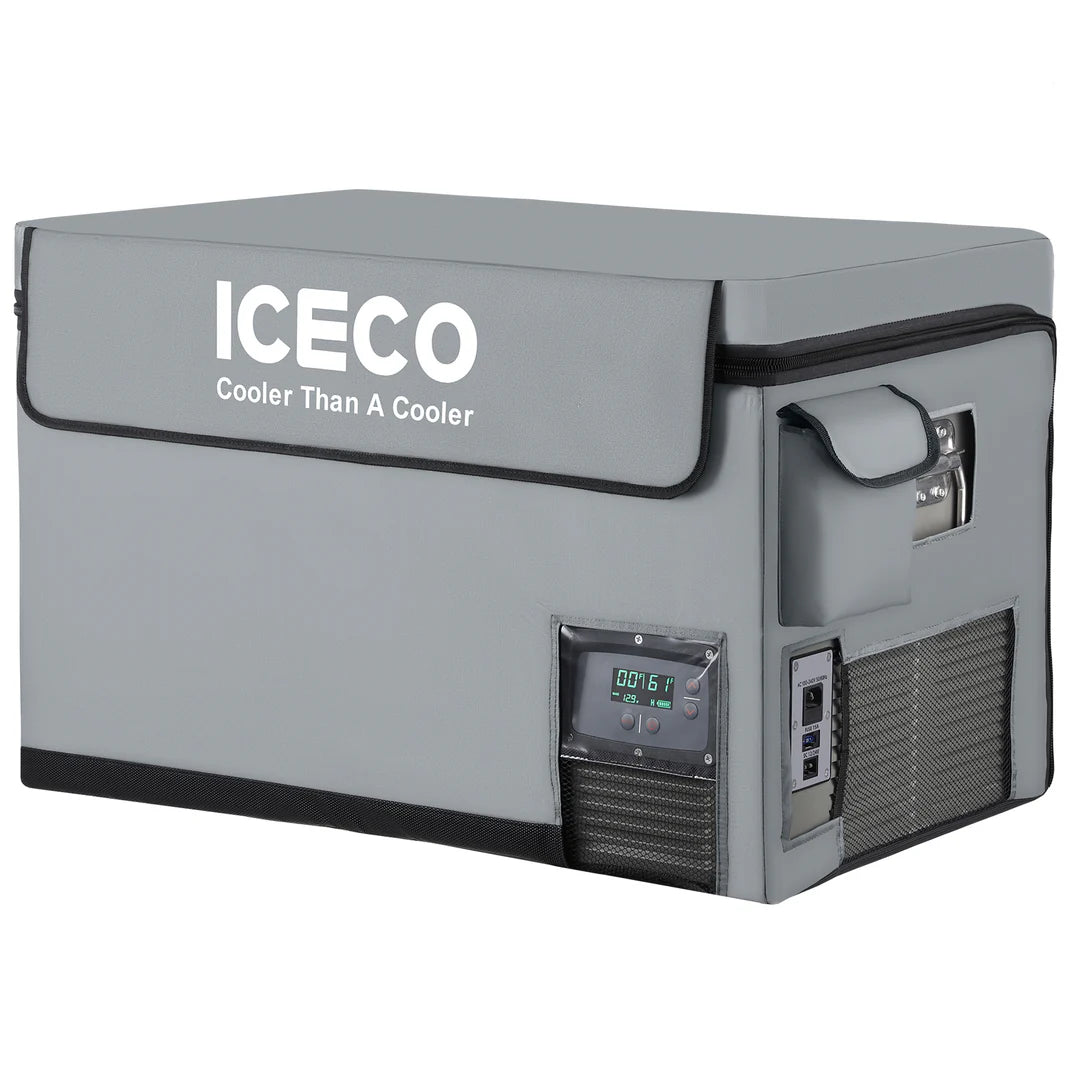ICECO VL65 Metal 12V Fridge Freezer 65L with Cover | Dual Zone Portable Refrigerator Freezer